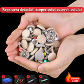 🔥【60 bucăți】Pânza de pe acoperișul mașinii cade, reparați catarama de fixare a cuielor Modificare și recondiționare interior a mașinii chins fără demontare (kit de instrumente de instalare + șurubelniță + prosop inclus)