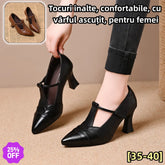 ✅【35-40】Tocuri înalte și confortabile pentru femei, cu vârful ascuțit, noi