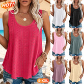 【2 buc】🔥Top nou damă fără mâneci cu guler rotund și croială lejeră|Respirabil, subțiază vizual, ușor de asortat