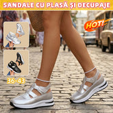 Sandale Sport cu Platformă pentru Femei, Material Respirabil tip Plasă, Talpă Moale și Confortabilă