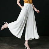 💖【M-5XL】 Fusta drapată de damă la modă, cu picioare largi și talie înaltă