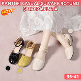 【35-41】Noutăți 2026: Sandale damă din piele moale cu toc gros, închise la vârf