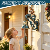 Clopoțel de perete vintage cu sirenă, din rășină premium, decorațiune suspendată în stil marin pentru casă și grădină