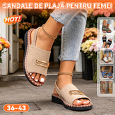 Sandale de Plajă pentru Femei: Stil Casual cu Decor Metalic și Barete Elastice – Confortabile și Ușoare, Mărimi 36-43