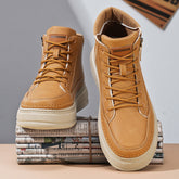 Férfi kültéri túrabakancs – Vastag talpú, magas szárú Martin csizma, divatos és kényelmes