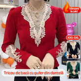 Csipke betétes női hosszú ujjú felső – rugalmas, karcsúsító szabás, elegáns és könnyen kombinálható