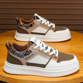 Férfi divatos casual sportcipő – vastag talpú, csúszásmentes, kényelmes, színes részletekkel