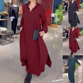 đăS-3XLăEgyszĂnƱ, lezser ruha V-nyakkal Ă©s hosszĂș ujjakkal