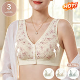 【2 buc】Sutien Confortabil din Bumbac pentru Femei și Seniori – Închidere Frontală, Fără Cadru Metalic, Respirabil și Elastic