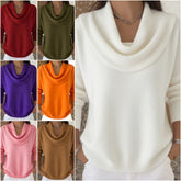 đ„Ăj, egyszĂnƱ, hosszĂș ujjĂș pulĂłver a 2025-ös Ćszi/tĂ©li kollekciĂłhoz