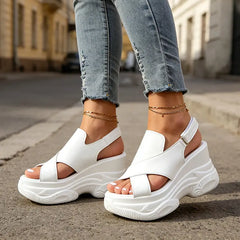 Mergi cu Încredere! Sandale cu Suport Ortopedic și Talpă Moale, 9cm de Confort Pur! 🌟👠
