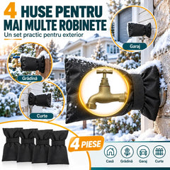 ❄️ Set 4 Huse de Protecție Termică pentru Robinetul Exterior – Previne înghețul și spargerea robineților în sezonul rece! 🚰🏠