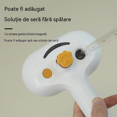 Peria universală 3-în-1 pentru câini și pisici：Transformă periatul într-un SPA relaxant! Tehnologia cu spray nano-mist hidratează blana, descurcă nodurile și oferă un masaj blând, fără a zgâria pielea.