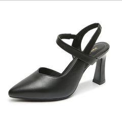 👠【34-41】 Sandale cu toc gros din piele naturală, realizate manual în stil nou 2026