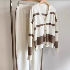 【S-5XL】🐏💖【Blúz + nadrág】🍂Új őszi/téli kollekció: Kiváló minőségű, elegáns, kényelmes és sokoldalú kasmír kötöttáru szettek