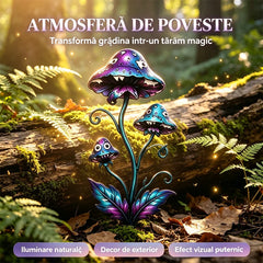 【Decorațiuni Grădină 2026】Țăruș Decorativ Fantezie pentru Grădină și Gazon, Ornamente Metalice în Stil Plante Carnivore și Ciuperci (6 Modele Disponibile) ✨
