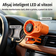 🌀 Ventilator portabil fără mâini — cu afișaj LED și 199 trepte de viteză ajustabile