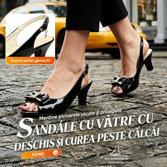 👠【35-42】 Sandale de damă cu șireturi în spatele călcâiului - model elegant cu vârful deschis 👡✨