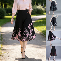 💃🔥 Fustă-pantalon damă 2026 – talie înaltă, din șifon ușor, casual și elegantă