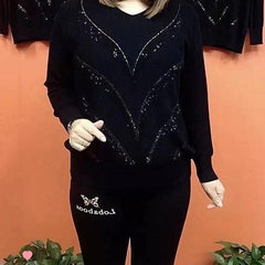 Karcsúsító hatású, laza szabású, rugalmas kötött pulóver – kényelmes viselet mindennapokra