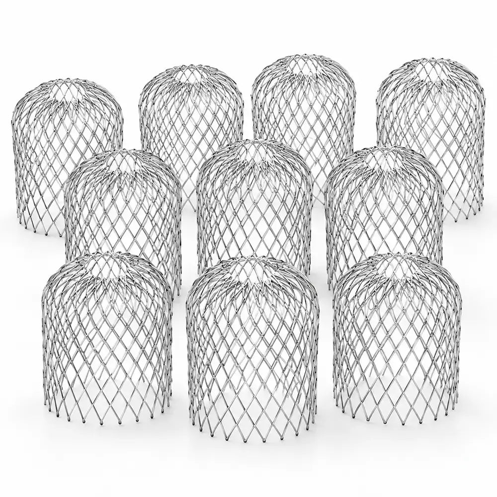 🍂 Set 10 Bucăți Protecție Anti-Înfundare pentru Jgheaburi și Burlane · Din Aliaj de Aluminiu · Formă Ajustabilă · Instalare Simplă Fără Unelte!