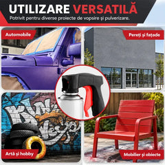 🛠️ Mâner Ergonomic Tip Pistol pentru Spray Aerosol – Transformă Orice Spray într-un Pulverizator Profesional!