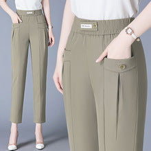 【S-4XL】🔥Pantaloni drepți noi de înaltă calitate, pantaloni casual de îmbrăcăminte exterioară de vară, pantaloni simpli subțiri cu talie înaltă