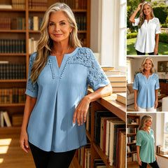 ✨【S-6XL】🎉 Tricou damă din dantelă, mânecă scurtă, model nou 2026