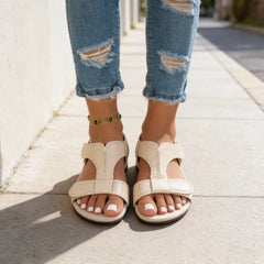 🛍️ Confort de Vară! Sandale Casual Retro de Plajă cu Talpă Joasă și Velcro | 36-43