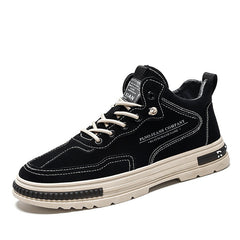 👞 【39–44】Férfi bőr felsőrészű lapos talpú sneaker – légáteresztő, kényelmes, mindennapi viseletre