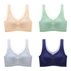 😍【4 buc】Sutien fără armătură pentru femei, confortabil și respirabil ❤️【40-120 kg】