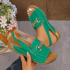 ✨Sandale cu Platformă și Decupaje Aerisite – Mers Stabil și Confort Fără Durere! 👡