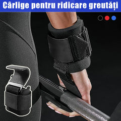 Cârlige pentru Tracțiuni și Fitness, Chingi de Sprijin pentru Încheietură cu Protecție Extinsă, Suport Antiderapant pentru Palmi și Articulații Safere