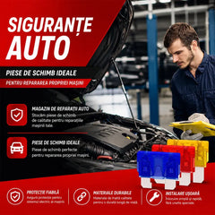 🚗 Soluția de urgență pentru mașina ta! Set de 306 piese siguranțe auto fuzibile (Mărimi Mini & Standard / Clște inclus / Cutie organizatoare / 2A-40A)! ⚡