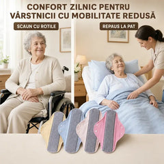 【10 buc】Absorbante Textile Reutilizabile și Lavabile din Bumbac cu Grafen – Protecție Impermeabilă Extinsă, Antibacteriene, Absorbție Rapidă și Respirabile