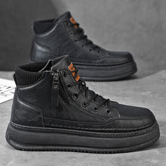 Férfi kültéri túrabakancs – Vastag talpú, magas szárú Martin csizma, divatos és kényelmes