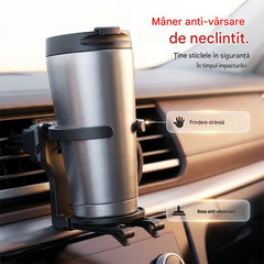 【Cumpără 1, primești 1 GRATIS】✨ Suport pliabil pentru pahare și băuturi, cu prindere la grila de ventilație auto
