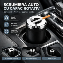 🚗 Ofertă Limitată: Cumpără 1, Primești 1 GRATUIT (Set 2 Bucăți)! Scrumieră Auto Premium cu Capac Rotativ · Anti-Miros și Anti-Cenușă · Interior Detașabil · Compatibilă Universal cu Suportul de Pahare!