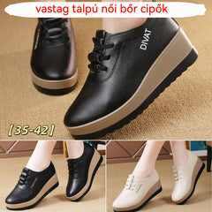 🔥【50%OFF，7 napon belül kézbesítjük】🔥【35-42-es méretek】Új őszi/téli divatos vastag talpú női bőr alkalmi cipők