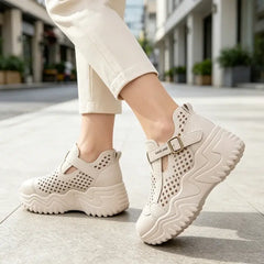 【35-40】Sandale noi, casual, respirabile, cu talpă groasă și goale