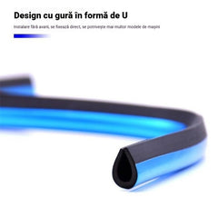 【60 de bucăți】Set Benzi Decorative pentru Grila de Ventilație Auto, Design U-Style Cromat, Decor Interior Universal, Diverse Culori