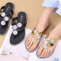 ⭐ În TOP 3 recenziilor bune! – 💎Papuci de vară, moda și casual, cu străluciri