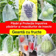 🌿【Set de 50 bucăți】Plasă anti-muște de fructe / plasă de protecție pentru păsări – protejează florile, plantele, fructele și legumele
