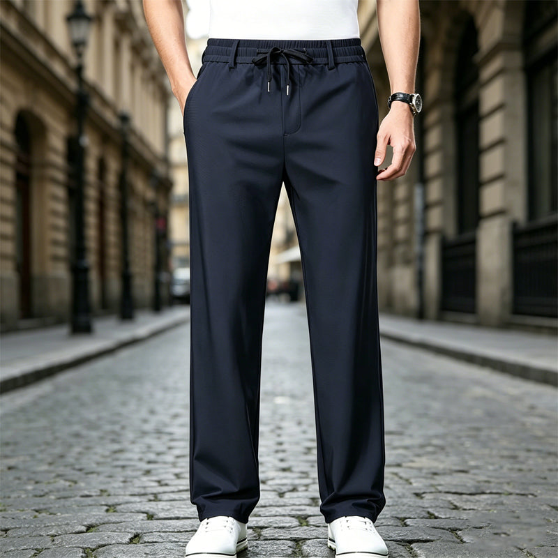 👖Pantaloni Casual cu Croială Dreaptă – Material Elastic, Fin și Respirabil pentru Confort Maxim