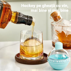 🧊【Set de 4 bucăți】Forme pentru bile de gheață – 💧🥃perfecte pentru whisky, băuturi și apă