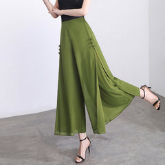 🔥Pantaloni de vară pentru femei noi, din șifon subțire, casual, cu talie înaltă (40kg-90kg) 2026