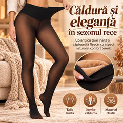 🔥 Colanți Termici Negri Translucizi cu Căptușeală Fleece – Căldură, efect modelator și stil elegant în sezonul rece! 💃✨