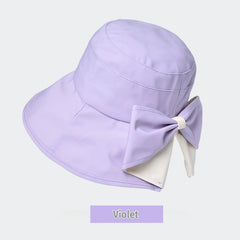 🎀 Piesă esențială de vară 👒 Pălărie vintage cu fundă — pliabilă / respirabilă și confortabilă