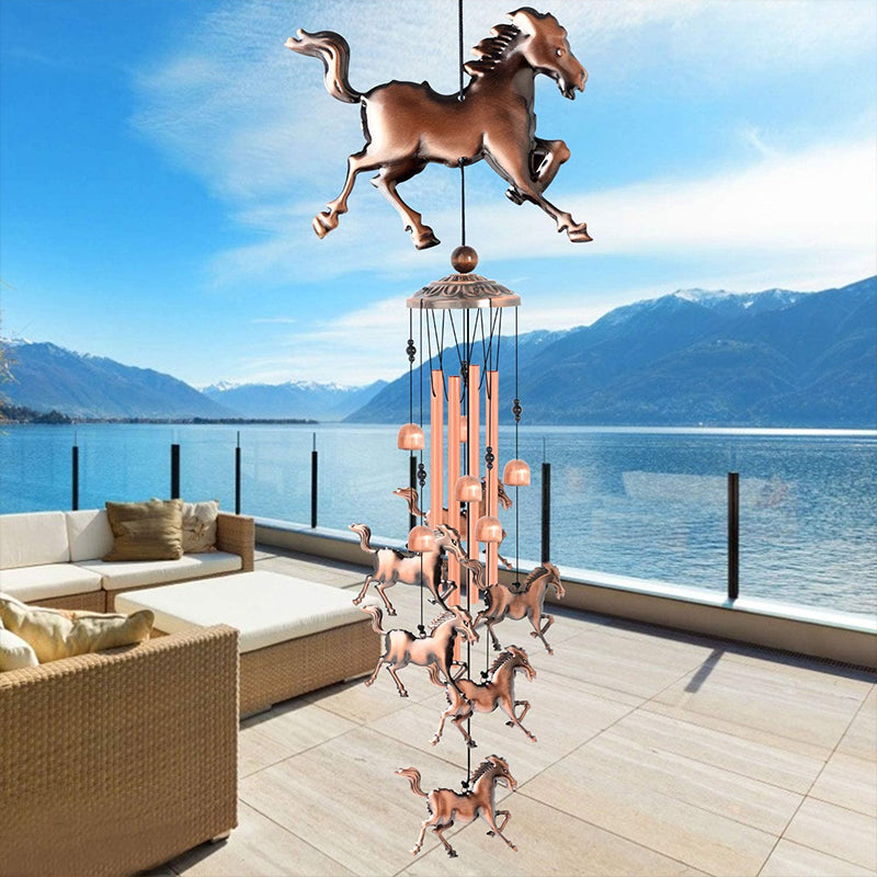 🎐👼 Decor perfect pentru grădina de vis: Clopot de vânt din fier forjat cu motive îngerești