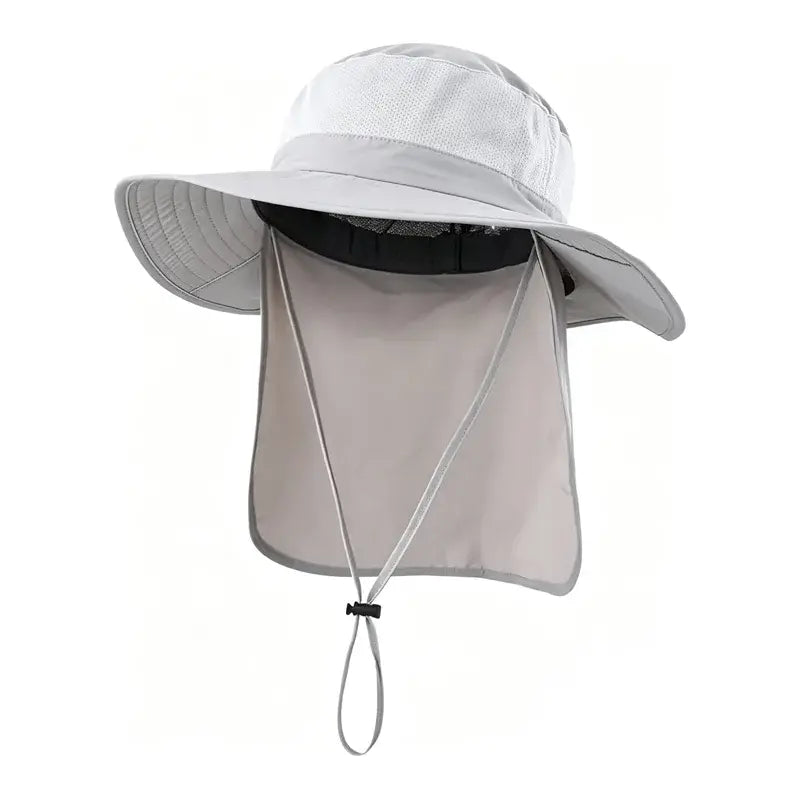 Pălărie de Soare Outdoor pentru Pescuit și Drumeții – Pălărie Pescărească cu Boruri Late, Protecție Cefă Anti-UV, Ușoară și Respirabilă